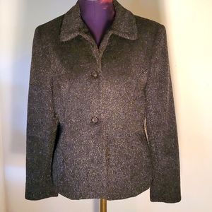 Jones New York Grey Sparkle Jacket size 14